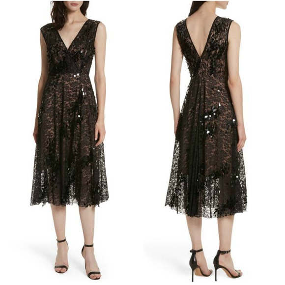 Tracy Reese Dresses & Skirts - SOLD Tracy Reese Metallic Lace Midi Dress